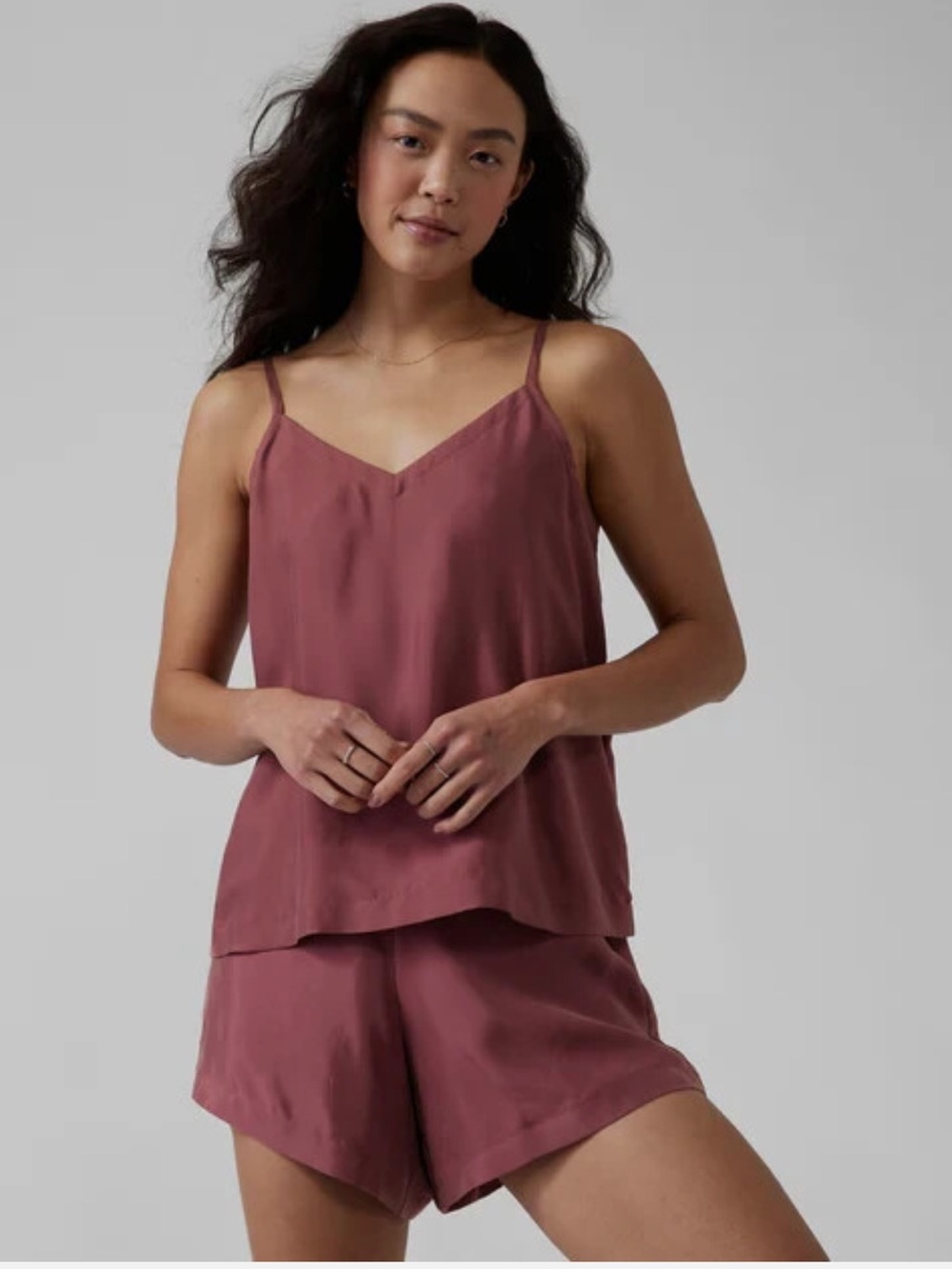 NWT Athleta Calm Cool Cami PJ tank in Tawny Rose Pink - size XS (will fit small)